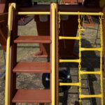 6.5 Jaguar Playcenter w/ Wood Roof, Treehouse Panels and Green DoubleWall Scoop Slide